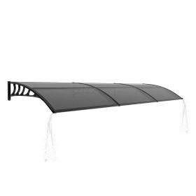 Awning for Door Entrance with Drainage Sink, 40x120 Inch Window Canopy Exterior, UV Rain Snow Protection for House Porch Patio Deck
