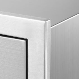 Outdoor Kitchen Drawers 18.11"W x 23.23"D x 23.23"H, Triple-Access Stainless Steel BBQ Drawers with Handles