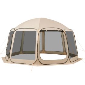 Screen House Tent, 15 x 13.8 ft, 12-15 Person Pop Up Screen Tent, Portable Screened in Canopy with Carry Bag, Netting Sides, Ground Stakes, for G