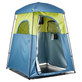 Camping Shower Tent, 1 Room, Portable Privacy Tent Changing Room with Shower Bag, Ground Stakes, Ropes, Carry Bag, and Support Poles