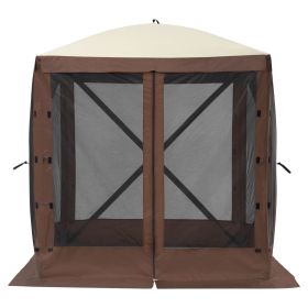 Pop Up Gazebo Tent, Pop-Up Screen Tent 4 Sided Canopy Sun Shelter with 4 Removable Privacy Wind Cloths & Mesh Windows