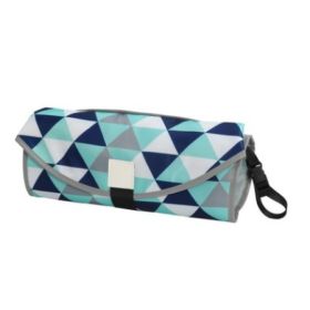 Convenient baby changing pad (Option: Blue triangle)
