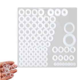 79 Pcs Rubber Flat Washers,13 Gasket Sizes,Ring Sealing Spacer Fixing Sheet Gasket,for Faucet Gaskets,Flexible Pipes,Shower Blowers (Option: White)