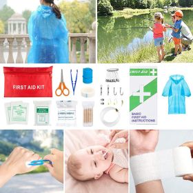 Outdoor SOS Emergency Survival Kit Multifunctional Survival Tool Tactical Civil Air Defense Combat Readiness Emergency Kit (Color: Red, Ships From: China)