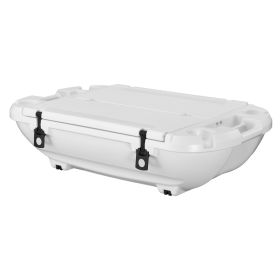 Floating Cooler, 40 QT Floating Ice Chest with Dry Storage & Tow Rope, Premium LLDPE Amphibious Drink Cooler for Water & Land (Color: White, Type: Without Wheels)